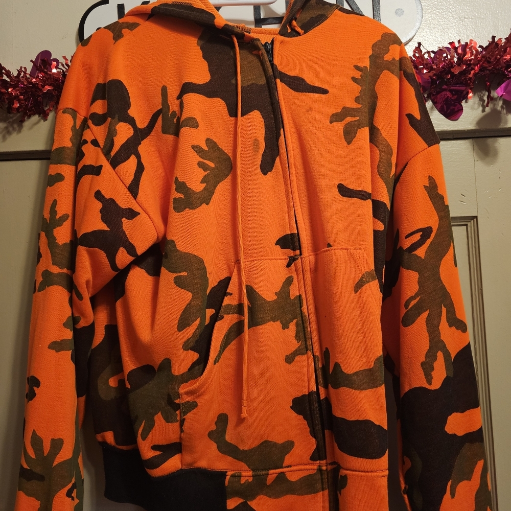 Orange Camo Sweatshirt